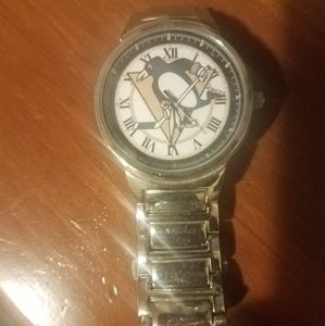 Pittsburgh Penguins Silver Watch